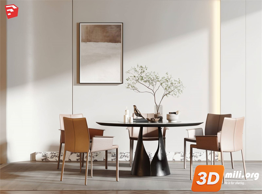 Dining Table Set Skp Files